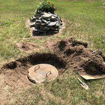 Covered septic tank